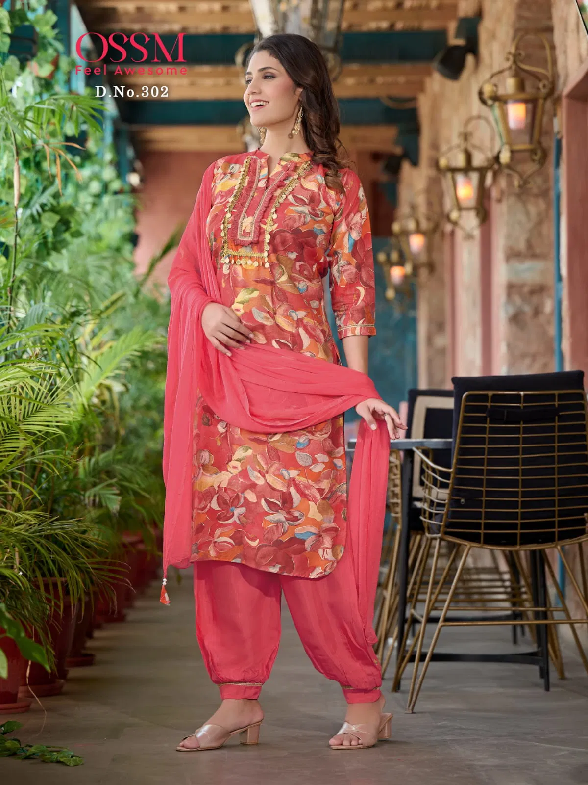 Ossm Afghani Vol 3 Premium Chanderi Readymade Suits Catalog
